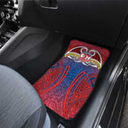 Sydney Roosters Rugby Car Mats Polynesian Tribal Rooster Warrior Red Blue Pattern