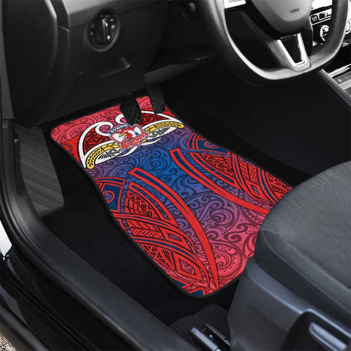 Sydney Roosters Rugby Car Mats Polynesian Tribal Rooster Warrior Red Blue Pattern