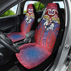 Sydney Roosters Rugby Car Seat Cover Polynesian Tribal Rooster Warrior Red Blue Pattern