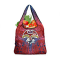 Sydney Roosters Rugby Grocery Bag Polynesian Tribal Rooster Warrior Red Blue Pattern