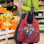 Sydney Roosters Rugby Grocery Bag Polynesian Tribal Rooster Warrior Red Blue Pattern