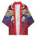 Sydney Roosters Rugby Kimono Polynesian Tribal Rooster Warrior Red Blue Pattern