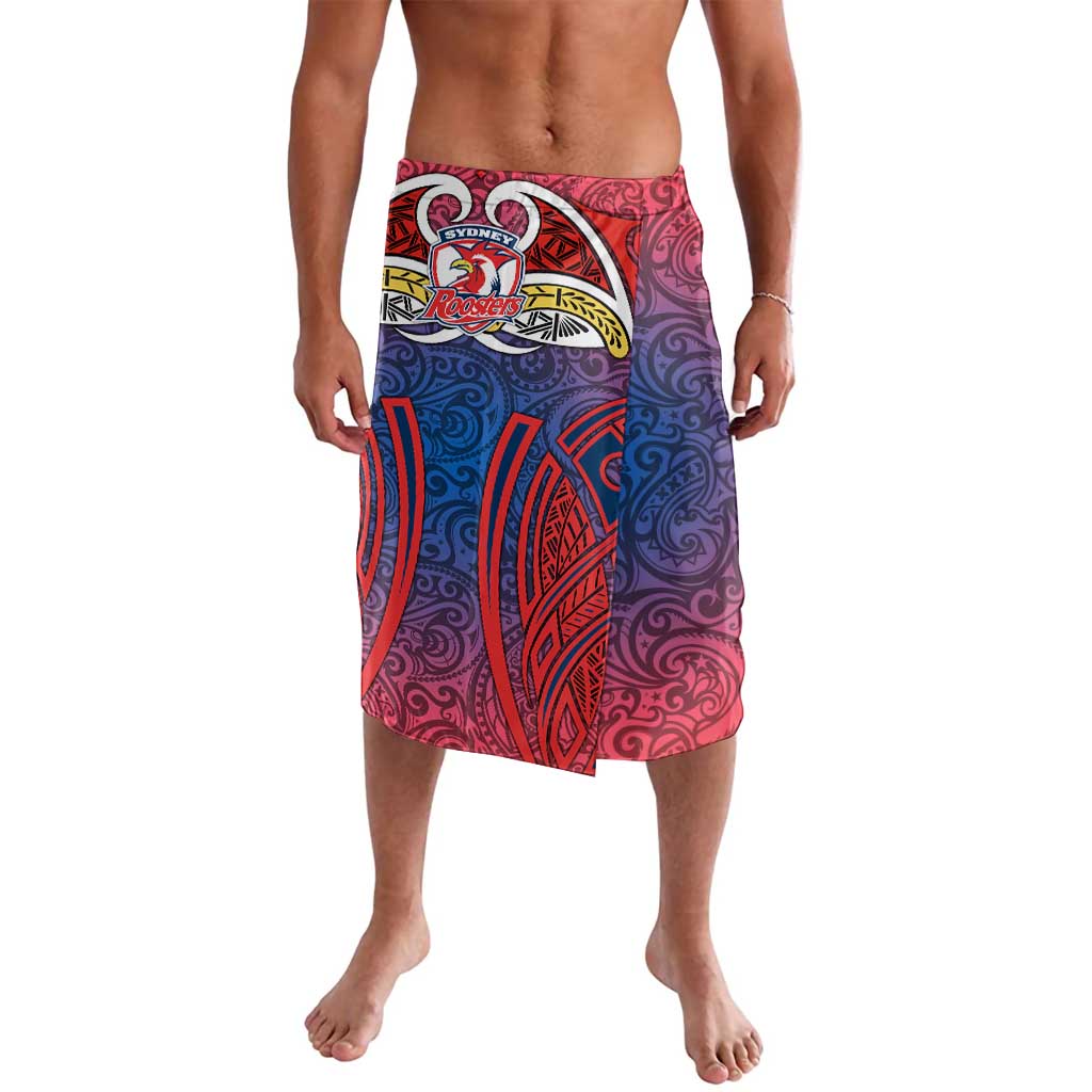 Sydney Roosters Rugby Lavalava Polynesian Tribal Rooster Warrior Red Blue Pattern