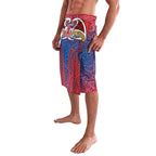 Sydney Roosters Rugby Lavalava Polynesian Tribal Rooster Warrior Red Blue Pattern