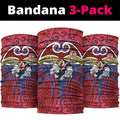 Sydney Roosters Rugby Neck Gaiter Polynesian Tribal Rooster Warrior Red Blue Pattern