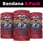 Sydney Roosters Rugby Neck Gaiter Polynesian Tribal Rooster Warrior Red Blue Pattern