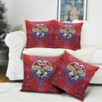 Sydney Roosters Rugby Pillow Cover Polynesian Tribal Rooster Warrior Red Blue Pattern