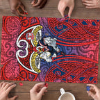 Sydney Roosters Rugby Puzzle Polynesian Tribal Rooster Warrior Red Blue Pattern