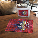 Sydney Roosters Rugby Puzzle Polynesian Tribal Rooster Warrior Red Blue Pattern