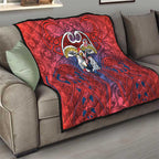 Sydney Roosters Rugby Quilt Polynesian Tribal Rooster Warrior Red Blue Pattern