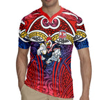 Sydney Roosters Rugby Rugby Jersey Polynesian Tribal Rooster Warrior Red Blue Pattern