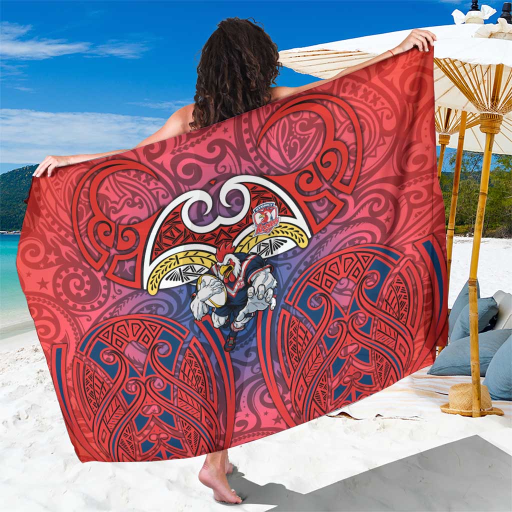 Sydney Roosters Rugby Sarong Polynesian Tribal Rooster Warrior Red Blue Pattern