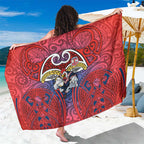 Sydney Roosters Rugby Sarong Polynesian Tribal Rooster Warrior Red Blue Pattern