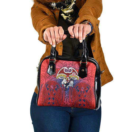Sydney Roosters Rugby Shoulder Handbag Polynesian Tribal Rooster Warrior Red Blue Pattern