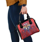 Sydney Roosters Rugby Shoulder Handbag Polynesian Tribal Rooster Warrior Red Blue Pattern