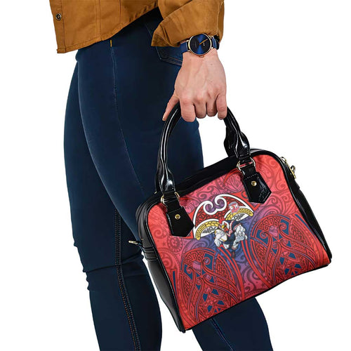 Sydney Roosters Rugby Shoulder Handbag Polynesian Tribal Rooster Warrior Red Blue Pattern