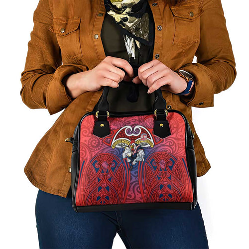 Sydney Roosters Rugby Shoulder Handbag Polynesian Tribal Rooster Warrior Red Blue Pattern