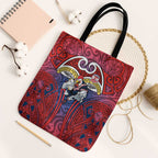 Sydney Roosters Rugby Tote Bag Polynesian Tribal Rooster Warrior Red Blue Pattern