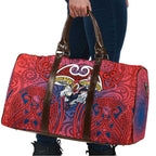 Sydney Roosters Rugby Travel Bag Polynesian Tribal Rooster Warrior Red Blue Pattern