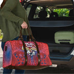 Sydney Roosters Rugby Travel Bag Polynesian Tribal Rooster Warrior Red Blue Pattern