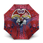 Sydney Roosters Rugby Umbrella Polynesian Tribal Rooster Warrior Red Blue Pattern