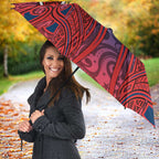 Sydney Roosters Rugby Umbrella Polynesian Tribal Rooster Warrior Red Blue Pattern