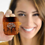 Wests Tigers Rugby AirPods Case Polynesian Tribal Tiger Warrior Orange Black Pattern