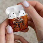 Wests Tigers Rugby AirPods Case Polynesian Tribal Tiger Warrior Orange Black Pattern