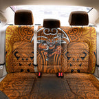 Wests Tigers Rugby Back Car Seat Cover Polynesian Tribal Tiger Warrior Orange Black Pattern