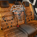 Wests Tigers Rugby Back Car Seat Cover Polynesian Tribal Tiger Warrior Orange Black Pattern