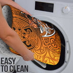 Wests Tigers Rugby Bathroom Set Polynesian Tribal Tiger Warrior Orange Black Pattern