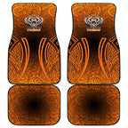 Wests Tigers Rugby Car Mats Polynesian Tribal Tiger Warrior Orange Black Pattern