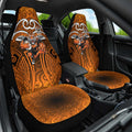 Wests Tigers Rugby Car Seat Cover Polynesian Tribal Tiger Warrior Orange Black Pattern