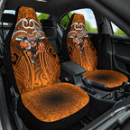 Wests Tigers Rugby Car Seat Cover Polynesian Tribal Tiger Warrior Orange Black Pattern