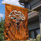 Wests Tigers Rugby Garden Flag Polynesian Tribal Tiger Warrior Orange Black Pattern