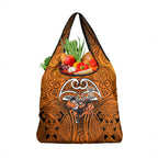 Wests Tigers Rugby Grocery Bag Polynesian Tribal Tiger Warrior Orange Black Pattern