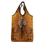 Wests Tigers Rugby Grocery Bag Polynesian Tribal Tiger Warrior Orange Black Pattern