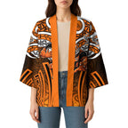 Wests Tigers Rugby Kimono Polynesian Tribal Tiger Warrior Orange Black Pattern