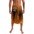 Wests Tigers Rugby Lavalava Polynesian Tribal Tiger Warrior Orange Black Pattern