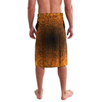 Wests Tigers Rugby Lavalava Polynesian Tribal Tiger Warrior Orange Black Pattern