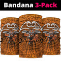 Wests Tigers Rugby Neck Gaiter Polynesian Tribal Tiger Warrior Orange Black Pattern