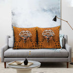 Wests Tigers Rugby Pillow Cover Polynesian Tribal Tiger Warrior Orange Black Pattern