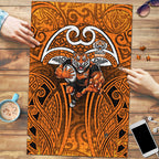 Wests Tigers Rugby Puzzle Polynesian Tribal Tiger Warrior Orange Black Pattern