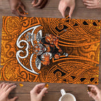 Wests Tigers Rugby Puzzle Polynesian Tribal Tiger Warrior Orange Black Pattern