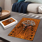 Wests Tigers Rugby Puzzle Polynesian Tribal Tiger Warrior Orange Black Pattern