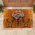 Wests Tigers Rugby Rubber Doormat Polynesian Tribal Tiger Warrior Orange Black Pattern