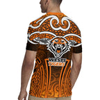 Wests Tigers Rugby Rugby Jersey Polynesian Tribal Tiger Warrior Orange Black Pattern