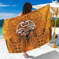 Wests Tigers Rugby Sarong Polynesian Tribal Tiger Warrior Orange Black Pattern