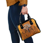 Wests Tigers Rugby Shoulder Handbag Polynesian Tribal Tiger Warrior Orange Black Pattern