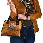 Wests Tigers Rugby Shoulder Handbag Polynesian Tribal Tiger Warrior Orange Black Pattern